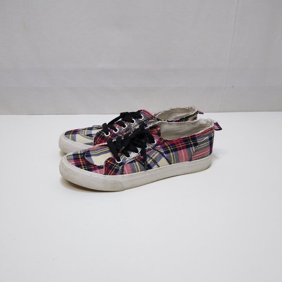 Jellypop Plaid Canvas Comfort Fit Women's 8.5M Sneakers Everyday Go Fasters - Picture 2 of 8